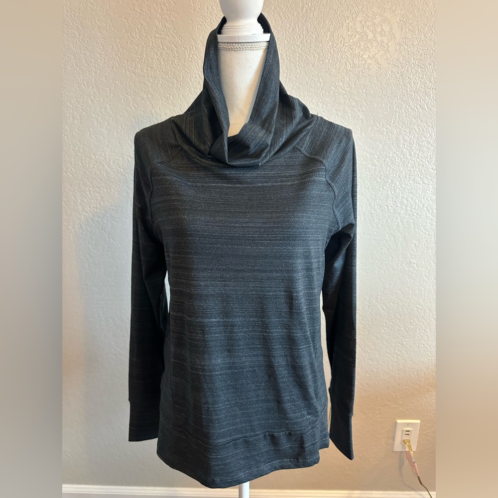New Apana Charcoal Heather Cowl Neck sweatshirt